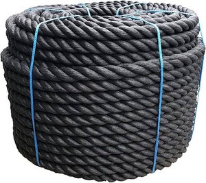 Qualité européenne 3 & 4 brins torsadés Danline emballage noir polypropylène Nylon filet de pêche corde marine approvisionnement direct d'usine - Product Image 4