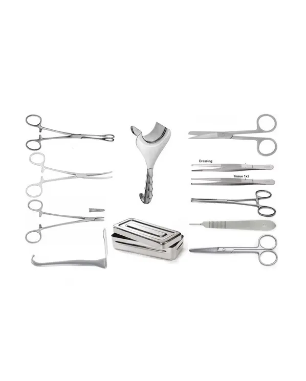 Cesarean Section Instruments Set Cesarean Section Surgery Set of 15 pcs High Quality Stainless Steel