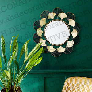 Classic Design New Arrival <b>Flower</b> Design Iron Made Bathroom Christmas Decorative Wall <b>Mirror</b> for Wholesale - Product Image 2