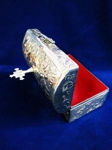 Brass Wood Reliquary <b>Box</b> for Religious Use - Product Image 3