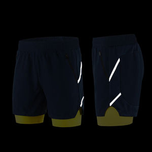 Pantalones Cortos Deportivos Casuales para Hombre al por Mayor, de Secado Rápido, Spandex/Poliéster, Cintura Alta, para Fitness, Correr, Gimnasio - Product Image 6