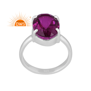 Bague empilable en argent sterling fin avec rubis double naturel et tourmaline quartz, fabricant de bijoux - Product Image 1