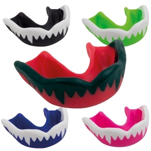 Protège-bouche bleu avec logo personnalisé, équipement de protection buccale - Product Image 3