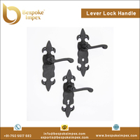 Poignée de serrure à levier en fer forgé noir antique de style européen de haute qualité Bespoke Impex, garantie 5 ans, porte et fenêtre