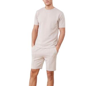 Conjunto de camiseta y pantalón corto de algodón para hombre, conjunto doble, venta al por mayor, 2022 - Product Image 5