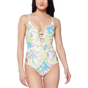 2022 Top Quality Wholesale 100% polyester custom logo sublimation print women Swimwear female one piece swimsuit