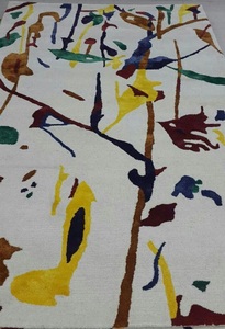 Alfombra Moderna de Lana y Viscosa, Tufted a Mano, Acolchada, Antideslizante, para Sala de Estar, Dormitorio y Área de Juegos Infantiles - Product Image 3