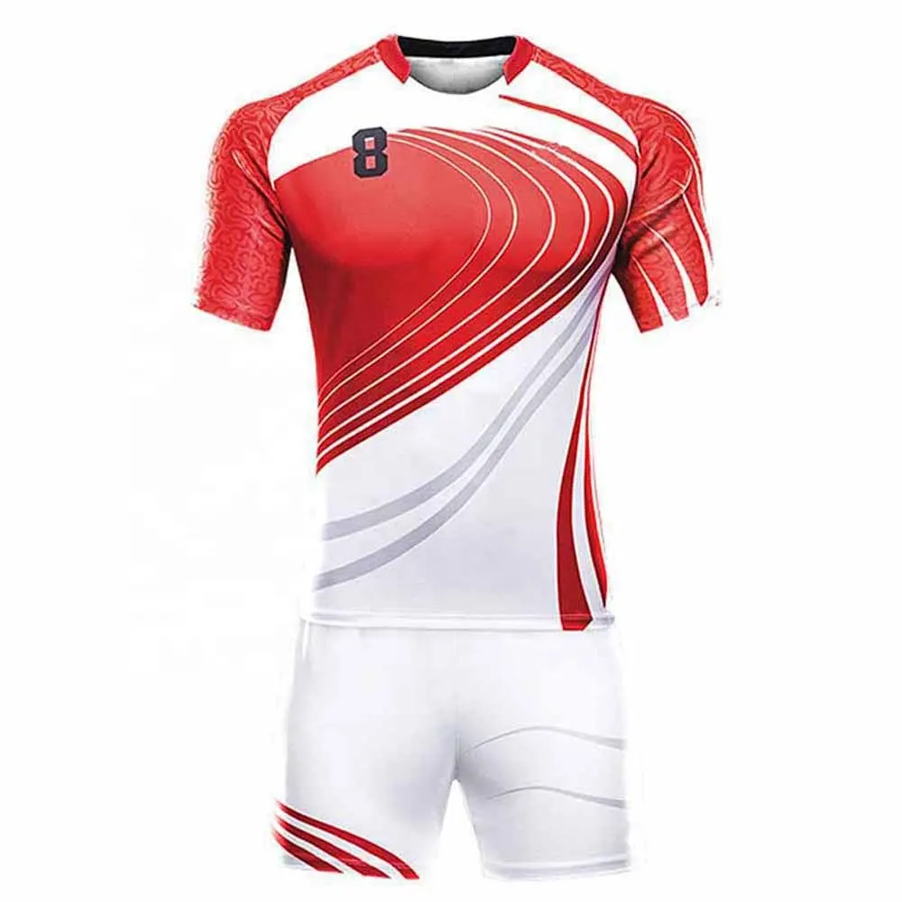 Spor giyim Rugby üniforma erkekler S OEM Rugby kitleri Rugby gömlek