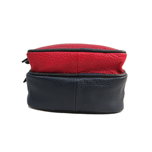 Bolso bandolera de viaje de cuero negro genuino con elegante cierre de cremallera - Product Image 4