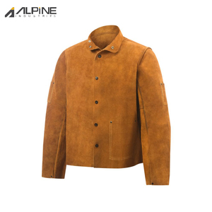 Veste de soudage confortable en cuir de vache fendu pour hommes personnalisable au Pakistan Fonctionnalité imperméable à l'eau - Product Image 5