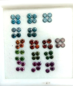 Kim Cương Tự Nhiên, Cao Cấp Vòng Cắt Mặt Kim Cương Lỏng Lẻo Màu Xanh Lá Cây 100% Kim Cương Tự Nhiên Igi Chứng Nhận Đá Tuyệt Vời Si3 I3 - Product Image 3