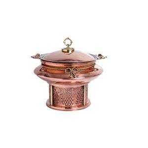 Plato para servir comida de acero inoxidable con plato de frotamiento de comida de forma redonda de calidad superior para accesorios de Hotel - Product Image 6