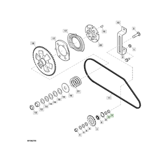 Écrou de blocage hexagonal en acier inoxydable de haute qualité 14M7397, fixation durable pour tracteurs et équipements agricoles Tradella - Product Image 6