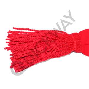 Faja de hombro de infantería ceremonial británica roja escarlata con estilo formal elegante de borla roja - Product Image 6