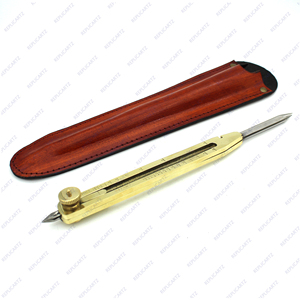 Premium 6 Inch <b>Solid</b> Brass Compass Divider with Leather Cover Vintage Nautical Navigation Measuring Tool Gift for Friends Family - Product Image 5