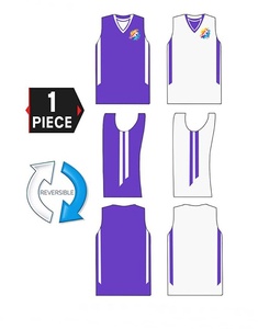 Maillot de basket-ball réversible bleu unisexe personnalisé - Formula1 Industries, séchage rapide, respirant, antibactérien, anti-UV, taille plus - Product Image 6