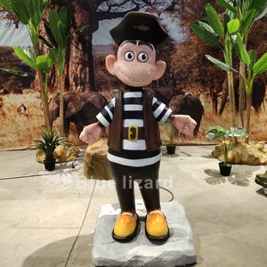 Animal animatrónico personalizado de tamaño real, estatua de mono pirata de dibujos animados artificiales de zoo, a la venta - Product Image 3