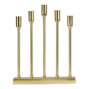 Bougeoirs de forme conique, en laiton doré - Product Image 4