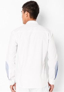 เสื้อเชิ๊ตผู้ชายสไตล์ซาฟารีเสื้อเชิ๊ตคอปกคอจีนเสื้อผ้าฝ้าย100% ย้อมสีฤดูใบไม้ผลิ - Product Image 4