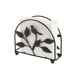 Soporte de pañuelos de hierro a granel en Color negro Vajilla de calidad superior Servilletero decorativo para venta al por mayor - Product Image 3