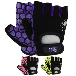 Padded Grip Fingerless Gym <b>Gloves</b> for Weight Lifting Cross Training - Product Image 1