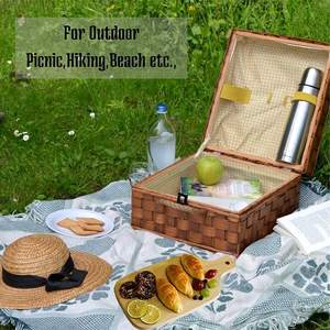 Planche à fromage en bois d'acacia rond et rectangulaire brun naturel KSN avec finition murale et poignée Plateau de service - Product Image 5