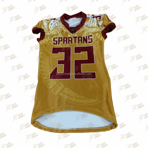 Maillots de football américain d'été en gros, personnalisables par sublimation, à manches courtes, respirants, antibactériens, séchage rapide, grandes tailles - Product Image 5