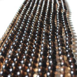 Rudra Gems Smooth Round Polished 8mm Cuentas de cuarzo ahumado Natural Brown Gemstone DIY Strands para la fabricación de joyas - Product Image 3