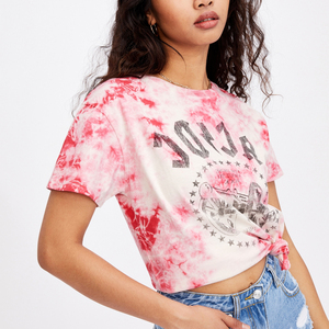 Camiseta OEM elegante con cuello redondo, nuevo estilo, colorido y atractivo, 100% algodón puro, para mujer. - Product Image 2