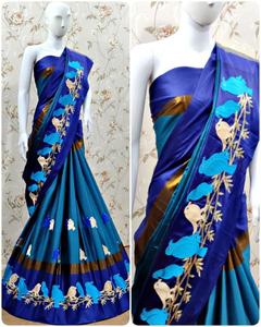 Les femmes portent des vêtements de fête de créateurs indiens Saree à bas prix vêtements de mariage attrayant broderie lourde travail dentelle bordure avec chemisier Alphanumero - Product Image 4