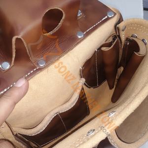 Electrician <b>Leather</b> <b>Tool</b> Belt Pouch Bag - Product Image 2