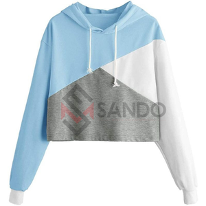 เสื้อฮู้ดแบบสวมศีรษะของผู้หญิง,เสื้อครอปท็อปมีฮู้ดตัดและเย็บโลโก้แบบเฉพาะปี2022 - Product Image 3