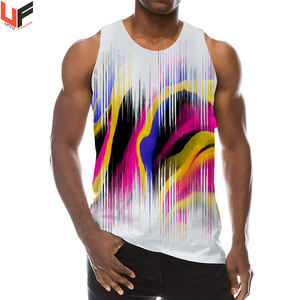 Camiseta sin mangas de entrenamiento para hombre, camiseta interior blanca transpirable de Color sólido hecha de polycotton Spandex, opción de impresión DHL personalizada - Product Image 2