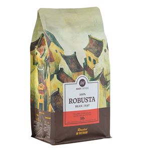 ฮันคอฟฟี่ เวียดนาม กาแฟโรบัสต้า 100% คั่วเต็มเมล็ด คั่วระดับกลาง รสช็อกโกแลตเข้ม OEM/ODM - Product Image 4