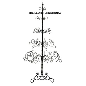 Soporte de exhibición navideño acabado en negro con forma única de Metal de hierro, soporte de exhibición navideño de la más alta calidad más vendido - Product Image 1