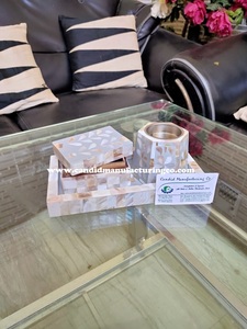 Mother of Pearl Inlay Religious Incense Burner Mubkhar Box Tray Set with <b>Lavender</b> & Bergamot Scent 100% Handmade Home Decor <b>Gift</b> - Product Image 3