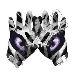 Guantes de fútbol americano juvenil Lineman Best Grip Silicona Impresión Palm Guantes de fútbol americano Proveedor mayorista Fabricante - Product Image 1