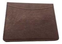 Carpeta de cuero genuino A4 para negocios, carpeta de archivos personalizada, OEM, de seda, impresión en superficie a Color, ODM