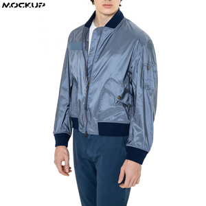 Chaqueta Bomber Unisex de Invierno, Tela Satén, Logotipo Personalizado Bordado, OEM, Chaqueta de Béisbol Ligera, Venta al Por Mayor - Product Image 2