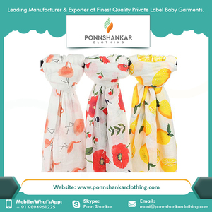 Wholesale Price CPSC Certified 100% Organic Cotton <b>Swaddle</b> Blankets <b>Muslin</b> double layer customized blanket with private logo - Product Image 5
