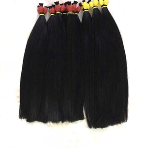 Crochet — Extensions de cheveux naturels lisses, 100% non traités, cheveux humains vierges, soyeux, de haute qualité, - Product Image 1