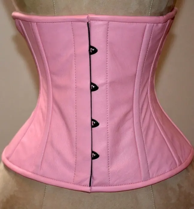 핑크 가죽 코르셋/가슴 허리 트레이너 바디 셰이퍼/새로운 디자인 허리 슬리밍 여성