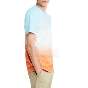 Custom Made 100% Cotton Sublimation T-Shirt New Pattern Dye <b>Printing</b> Knitted Polyester <b>Material</b> - Product Image 4