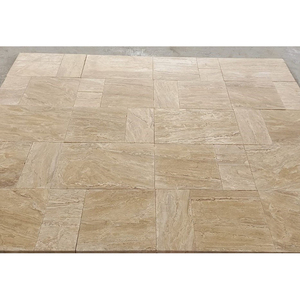 Travertine เบจ60X60ซม. อิตาลีเบจเบจทุ่งหญ้าหินอ่อน M2ราคาแผ่นใหญ่ Travertine - Product Image 5