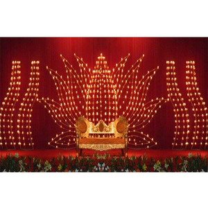 Mur de bougies en métal pour mariage luxueux, mur de bougies moderne pour cérémonie de mariage, décoration de scène de mariage, décoration d'événement en Australie - Product Image 1