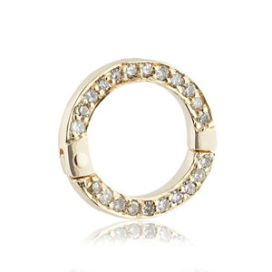 14K oro amarillo pavé diamante indio étnico Finding - Product Image 1