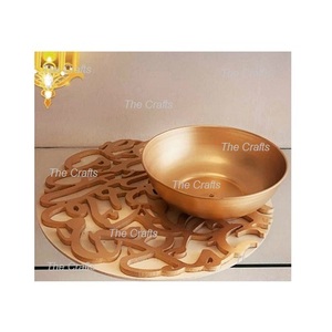 Islamic Design Eco-Friendly Polished Chocolates Bowl Set of Two White Color Customized Size Shapes Wooden/Mother Pearl Options - Product Image 2