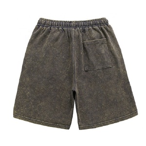 Pantalones cortos de algodón con Logo personalizado para hombre, ropa de calle, Vintage, lavado de ácido, Verano - Product Image 3