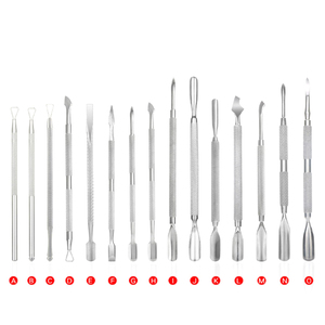 Empujador de cutículas y cortador de bordes rectos, doble punta, cutícula de acero inoxidable 100% - Product Image 6