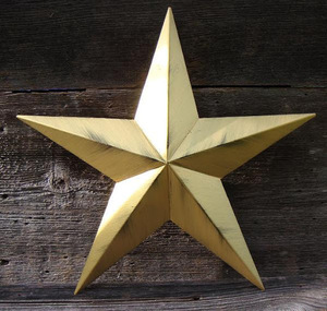 Decoración de pared de estrellas de Metal, con acabado rústico decorativo - Product Image 1